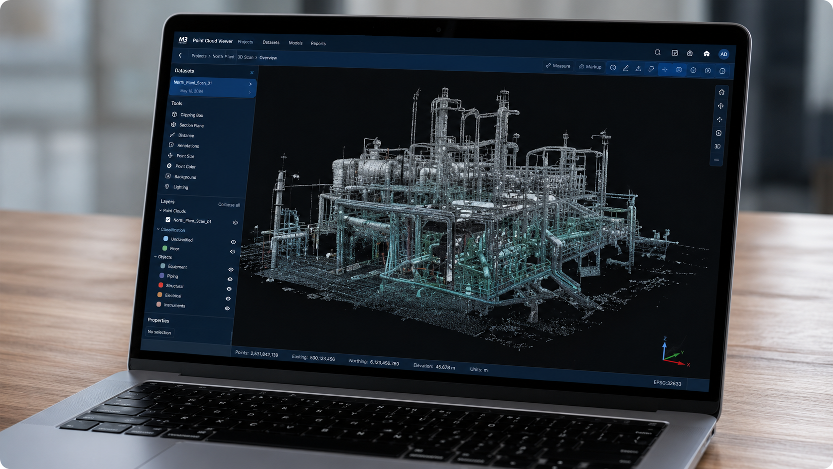 Point cloud web portal access